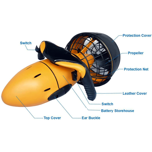 Underwater motor sea scooter scuba diving equipment 300W mini water scooter underwater propeller RC submarine booster