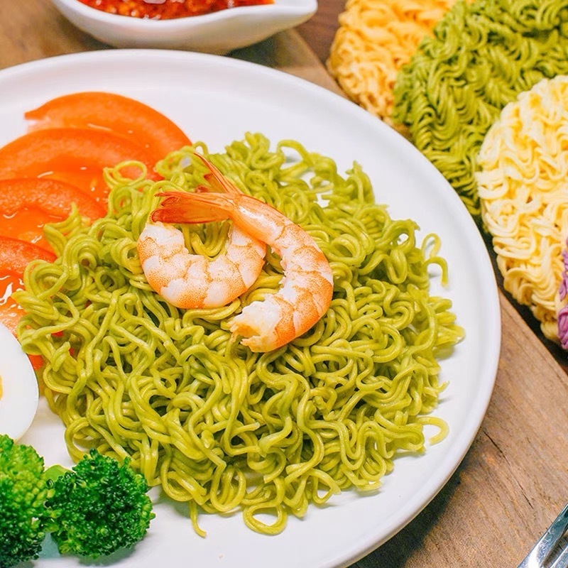 High Quality Spinach Noodles China Suppliers Bulk Oem Halal Ramen Healthy Noodles