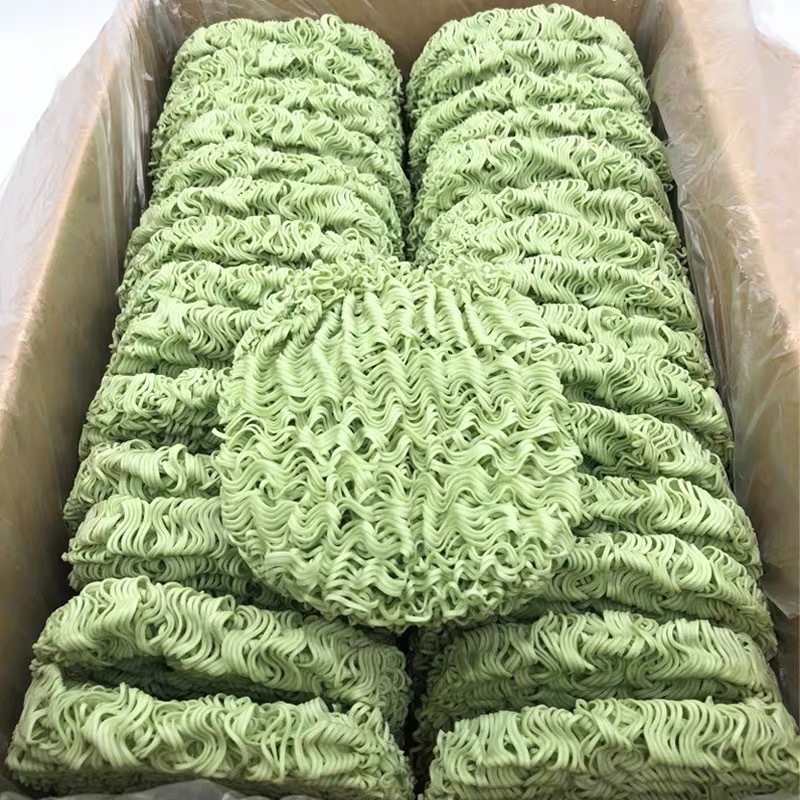 High Quality Spinach Noodles China Suppliers Bulk Oem Halal Ramen Healthy Noodles