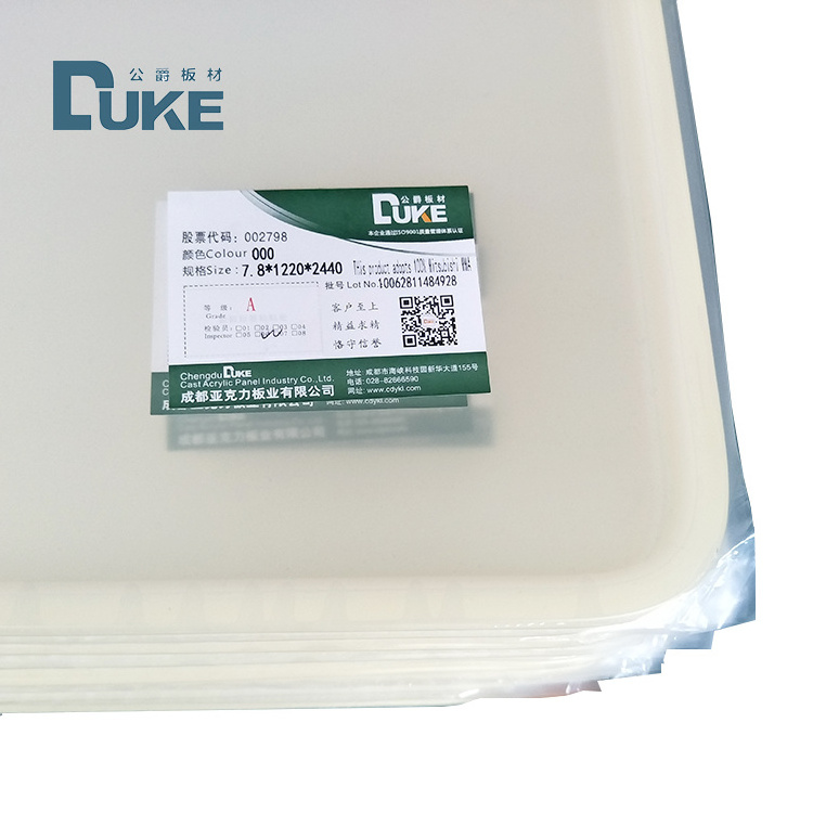 Duke 93% High Light Transmittance Transparent Clear Acrylic Sheet Signage Perspex Panel