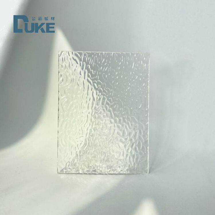 Stone Textured Clear V-Shaped striped  acrylic sheet Extruded Sheets