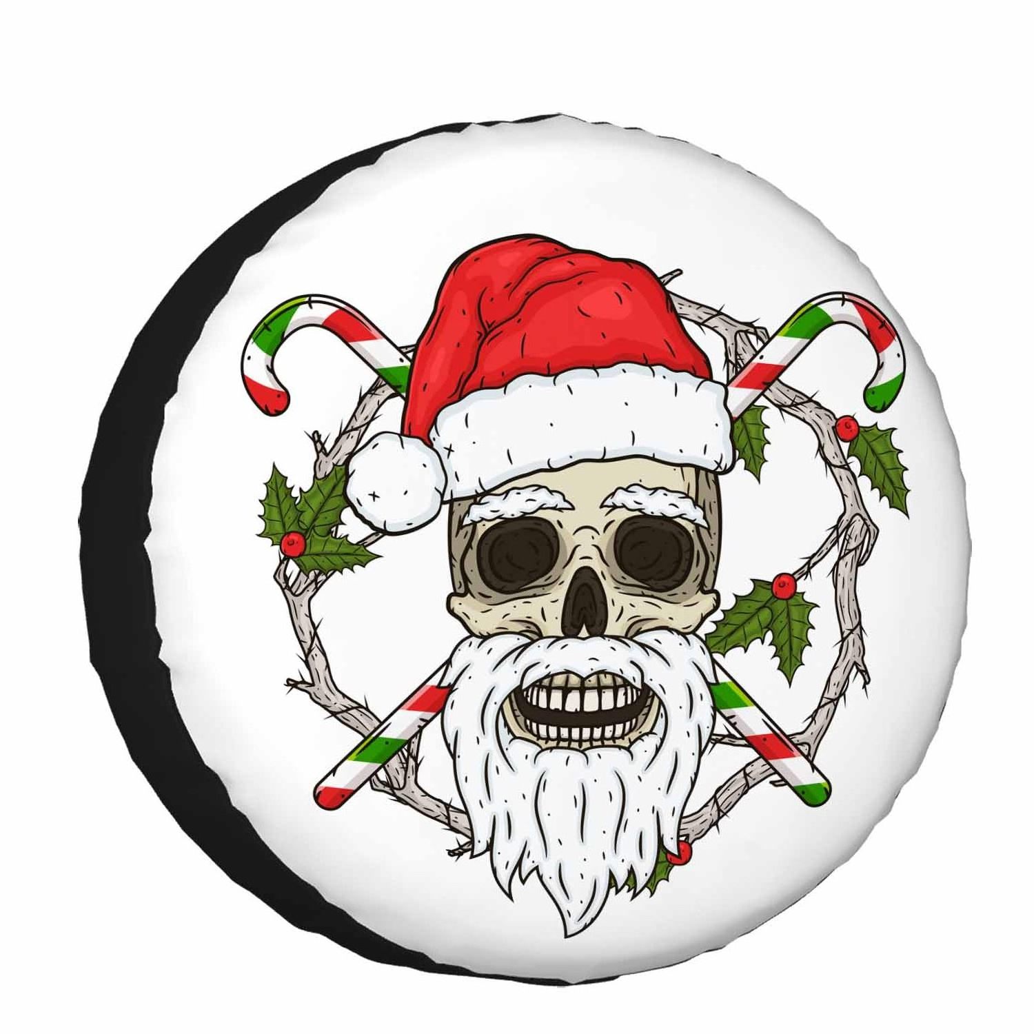 Christmas Santa Spare Tire Cover Wheel Covers for RV Tires Camper Tire Case Protectors for Trailer Rv SUV Truck Travel Trailer