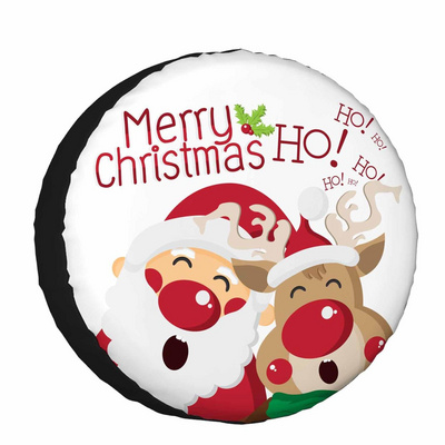 Christmas Santa Spare Tire Cover Wheel Covers for RV Tires Camper Tire Case Protectors for Trailer Rv SUV Truck Travel Trailer