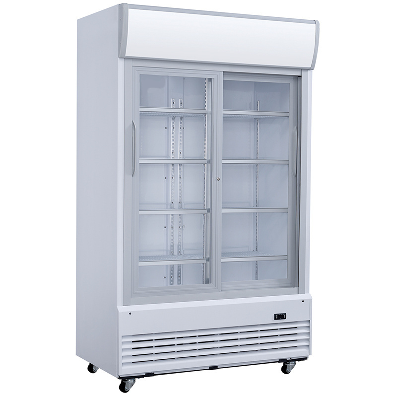 Top Selling Supermarket 2 glass door display refrigerator fridge commercial display fridge drink cooler