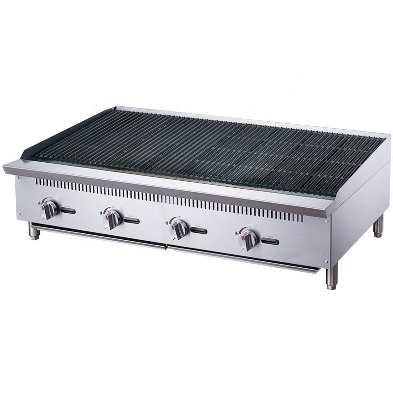 48 Inches Outdoor BBQ Charbroiler Commercial Griddle Barbecue Grill Commercial Charbroiler Gas Grill Stainless Steel Gas Grill