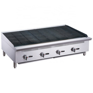 48 Inches Outdoor BBQ Charbroiler Commercial Griddle Barbecue Grill Commercial Charbroiler Gas Grill Stainless Steel Gas Grill