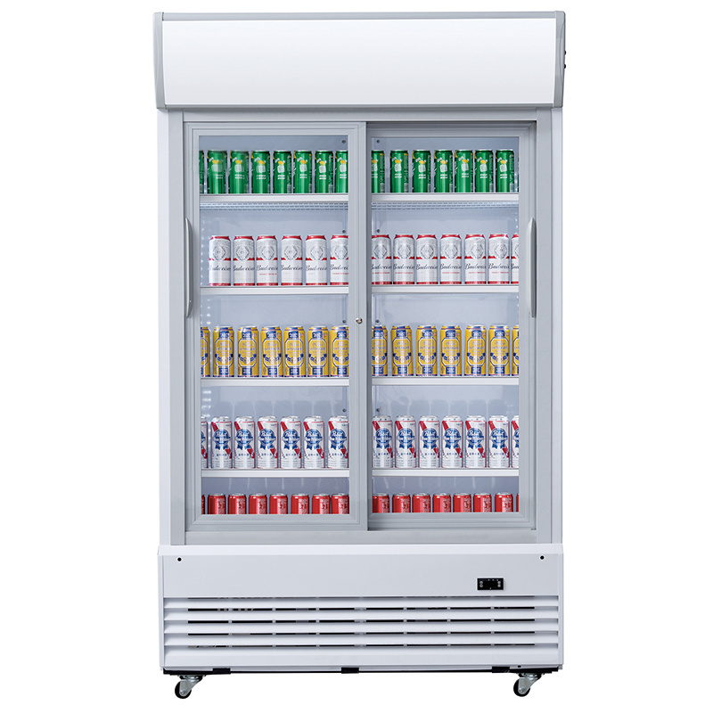 Top Selling Supermarket 2 glass door display refrigerator fridge commercial display fridge drink cooler