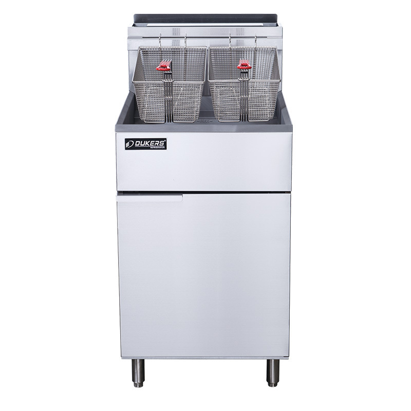 Stainless steel Commercial Kitchen restaurant double basket gas fryer industrial deep gas fryer price