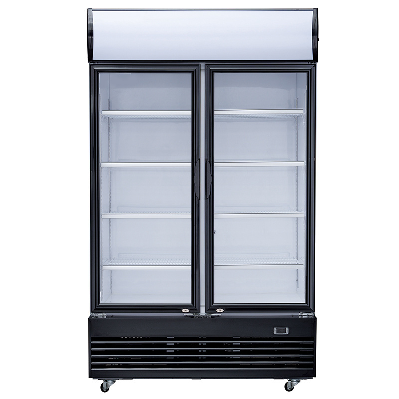 GuangZhou Commercial refrigeration Equipment display beverage upright refrigerator cooler glass door fridge