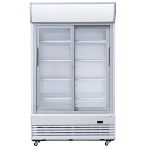 Top Selling Supermarket 2 glass door display refrigerator fridge commercial display fridge drink cooler