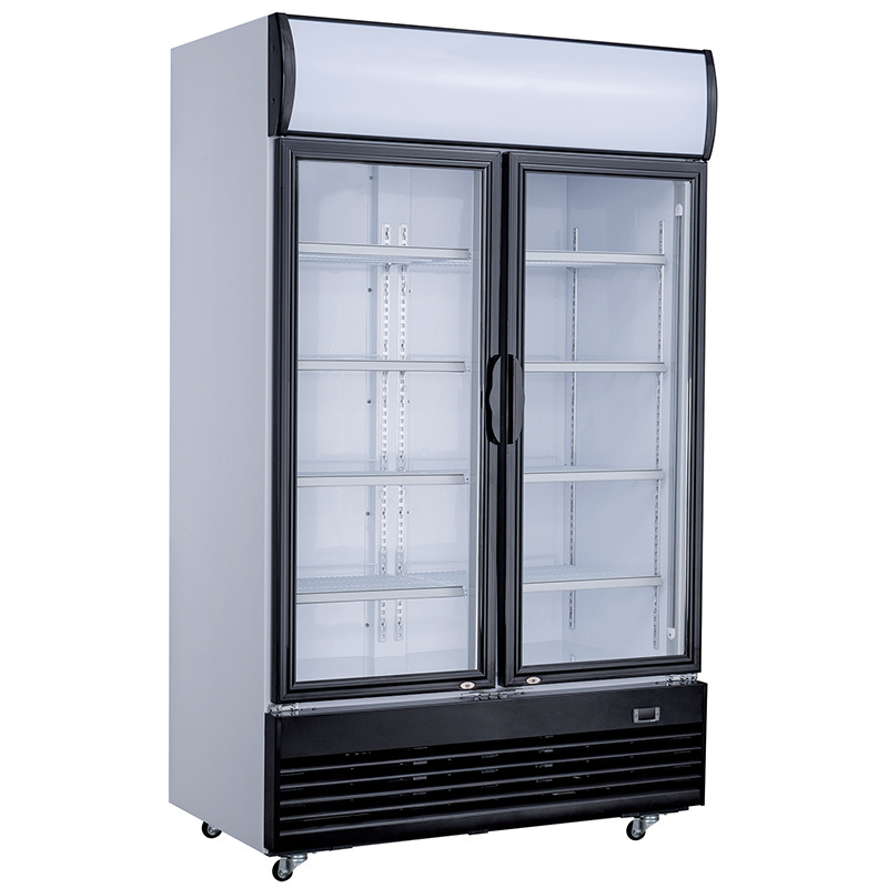 GuangZhou Commercial refrigeration Equipment display beverage upright refrigerator cooler glass door fridge