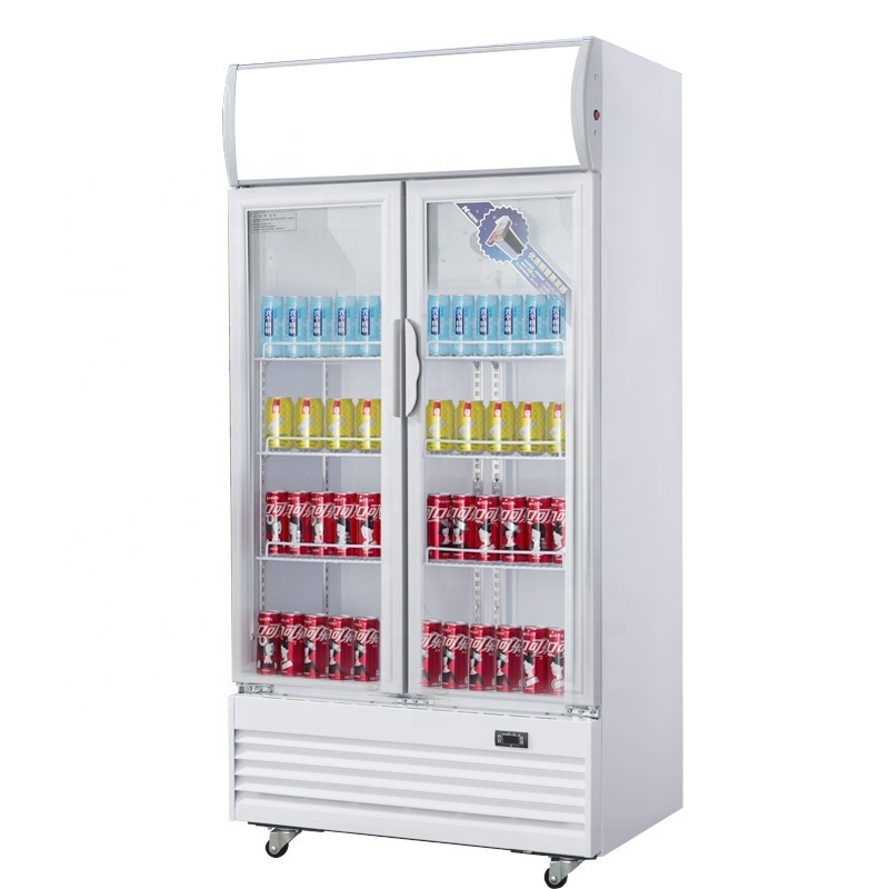 Manufacturer Commercial Refrigerator Double Temperature Freezer and Chiller China Steel Glass Low Power Style Fan Material