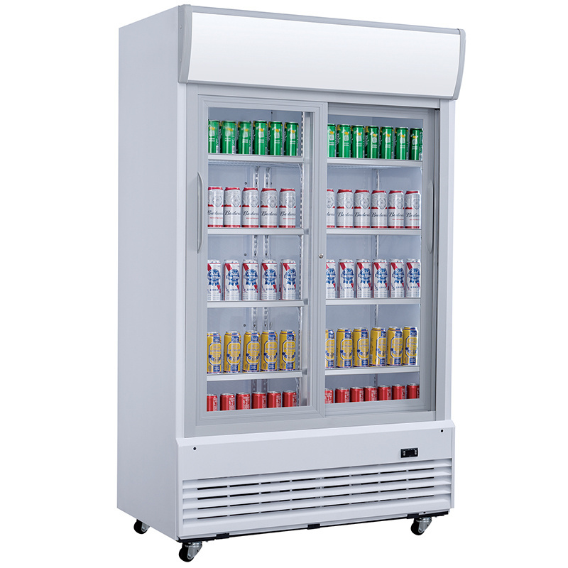 Top Selling Supermarket 2 glass door display refrigerator fridge commercial display fridge drink cooler