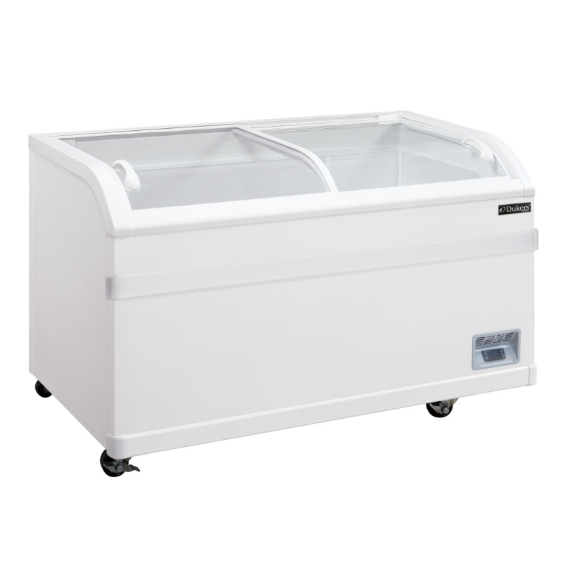 Supermarket Display chest freezer commercial ice cream top open glass door chest deep freezer fridge