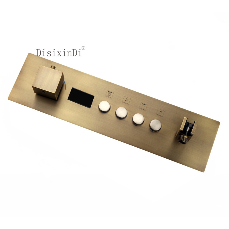 Bathroom Concealed Shower Diverter Valve For  Shower Temperature Control LED Digital Display Thermostatic Valve