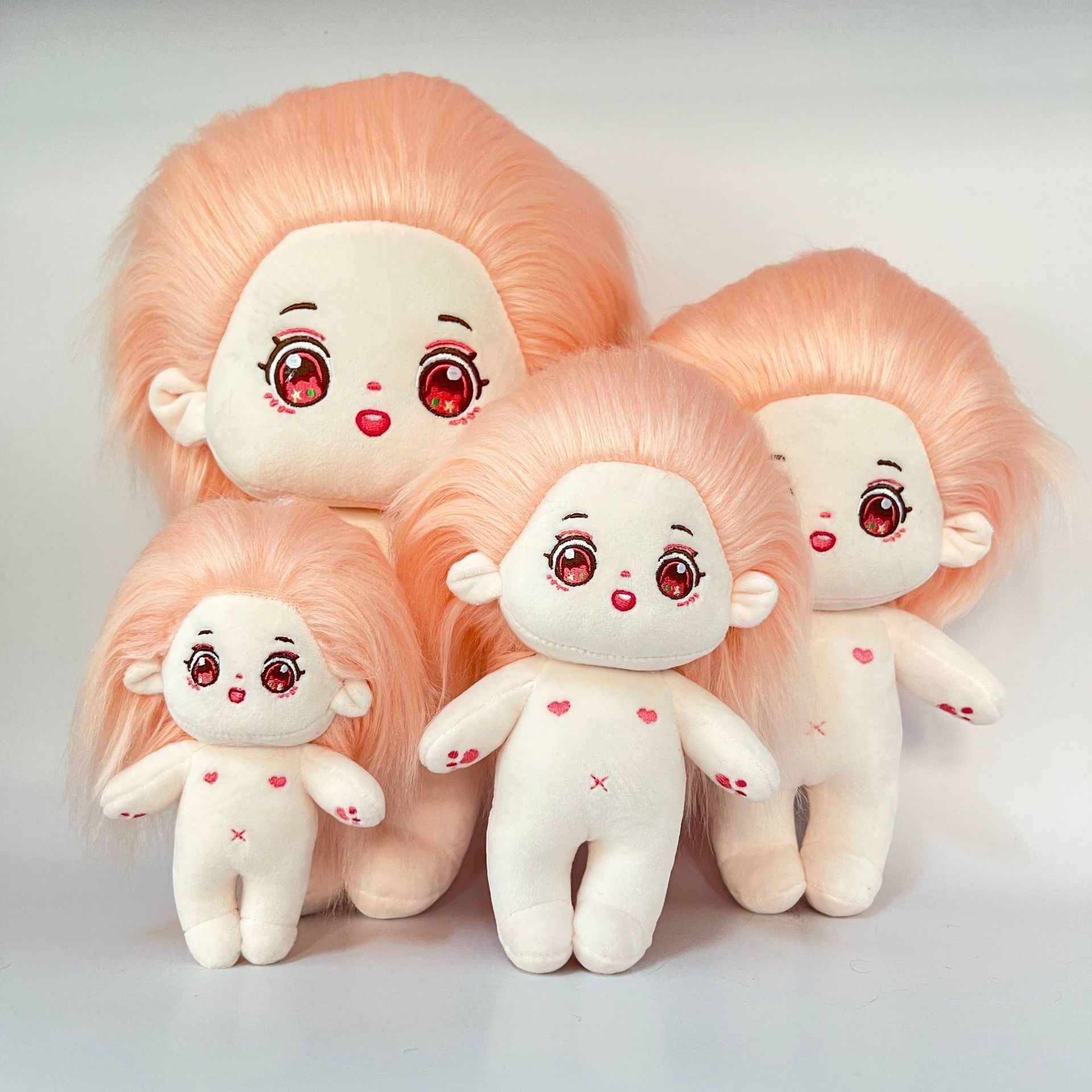 New Fashion Lovely Vertical Customized Small Plush Doll Naked Can Be Changed Into Clothes Kpop Plush Idol Doll