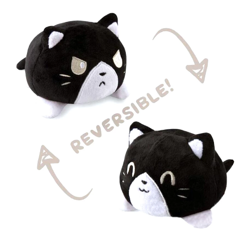 Reversible Flip Cat Plush Stuffed Toy Soft Animal Home Accessories Cute Animal Doll Children Gifts Baby Companion Plush Toy