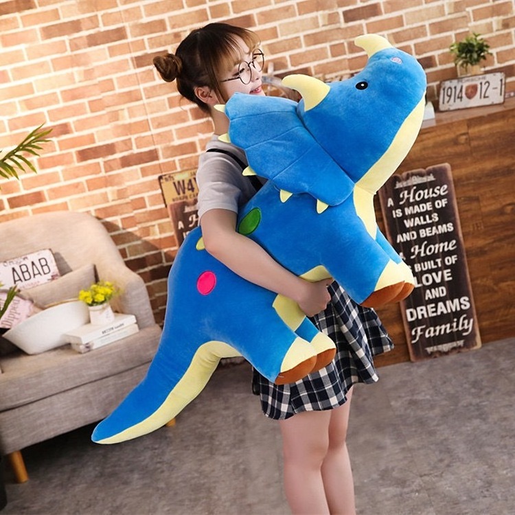 80cm HOT SELL Triceratops dinosaur doll creative dinosaur plush toy Tyrannosaurus rex doll children's birthday gift doll