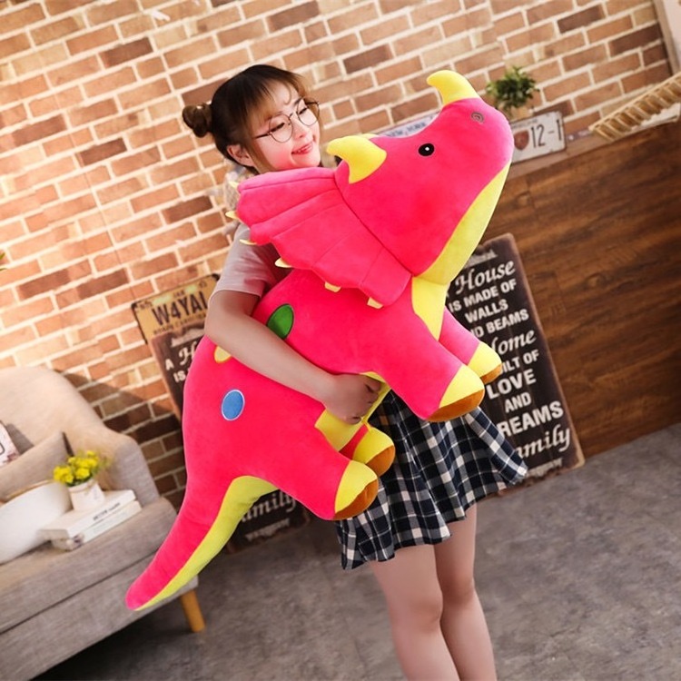 80cm HOT SELL Triceratops dinosaur doll creative dinosaur plush toy Tyrannosaurus rex doll children's birthday gift doll