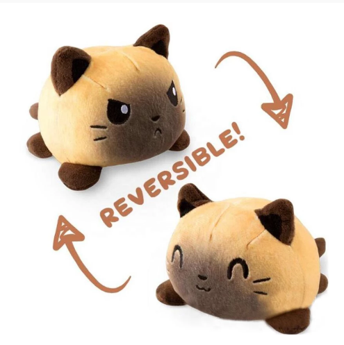 Reversible Flip Cat Plush Stuffed Toy Soft Animal Home Accessories Cute Animal Doll Children Gifts Baby Companion Plush Toy