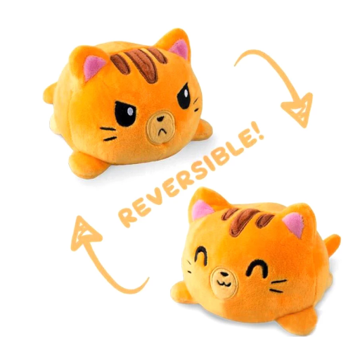 Reversible Flip Cat Plush Stuffed Toy Soft Animal Home Accessories Cute Animal Doll Children Gifts Baby Companion Plush Toy