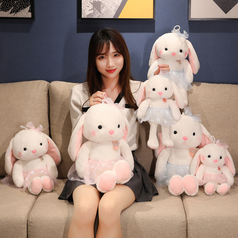 32cm new cute bunny plush toy soft pink ballet dress rabbit plush dolls mascot stuffed & plush toy animal girl gifts decor