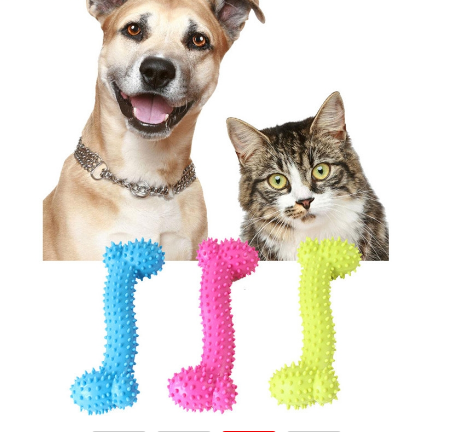 Transer Dog Toy Rubber Pet Bite Molar Tooth Squeak Chew Toys For Large Small Dogs Cat Outdoor Training Fun Pet Supply