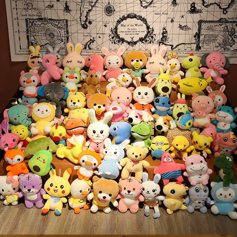 Factory Wholesale cheap 17-20cm crane machine Plush Toy peluches Doll animal stuffed plush toy for crane vending claw machine