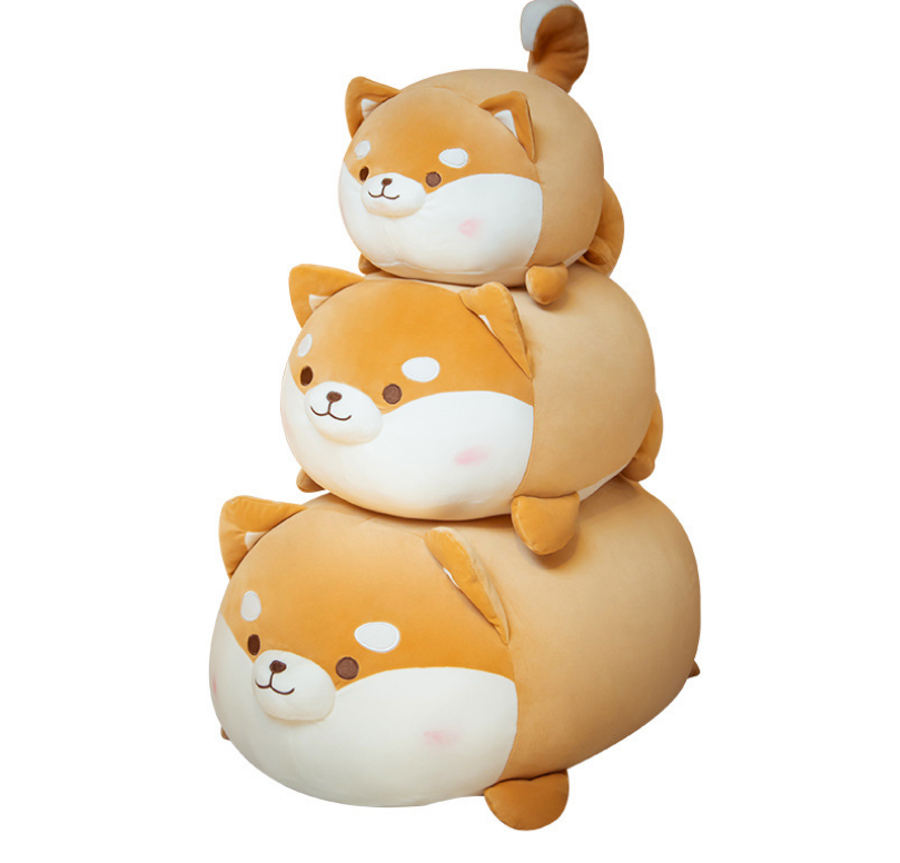 Hot Sale Kawaii Fat Shiba inu Stuffed Plush Toys Boyfriends Comfortable Simulation Corgi Dog Shape Sleeping Pillow