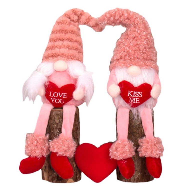 Valentine Day Gnomes Plush Faceless Doll Figurines Toy Decorations Lover Valentines Day Gift