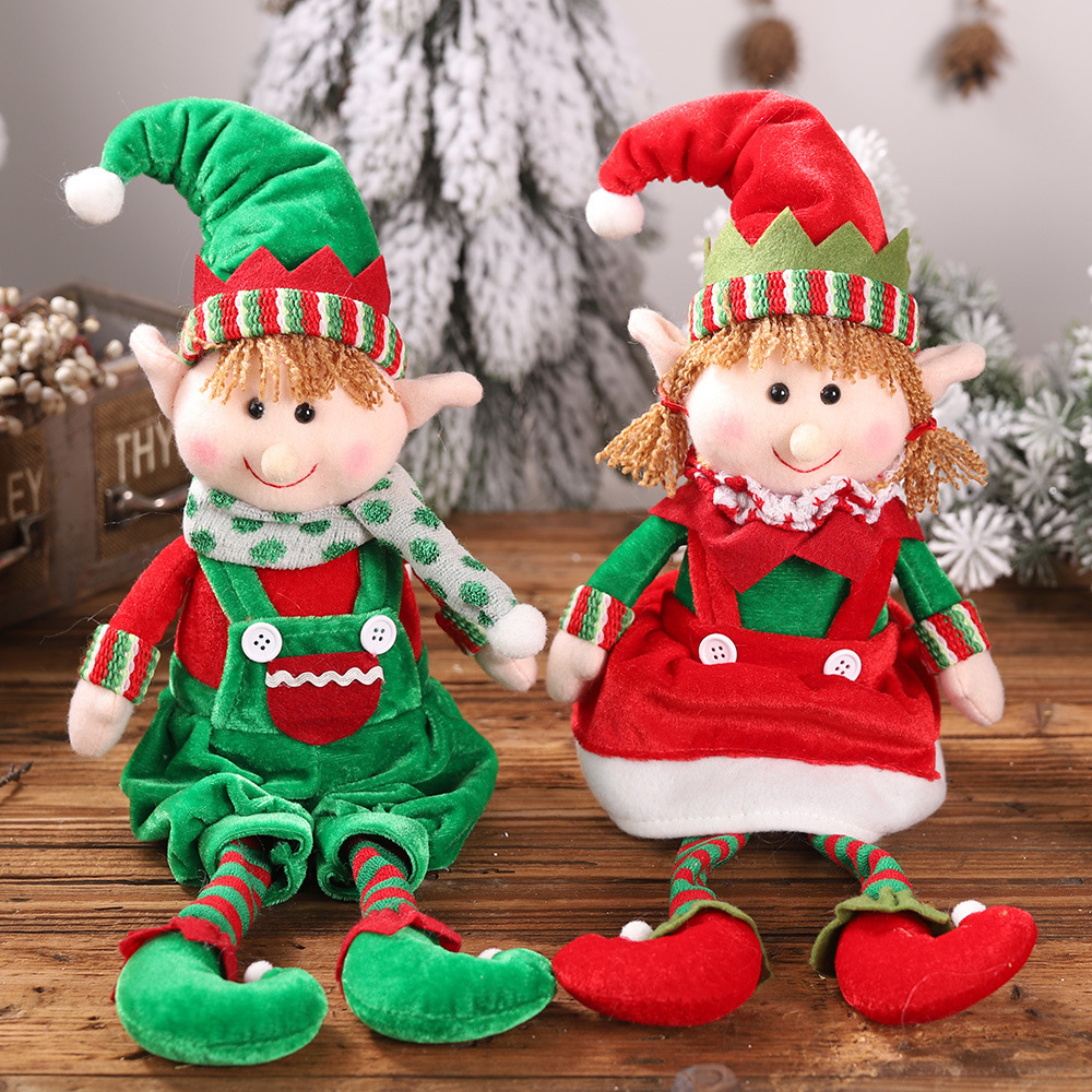 New Christmas products Christmas hanging leg elf sitting doll ornaments children's gifts elf doll ornaments