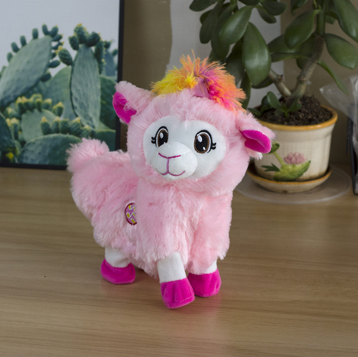 Plush Electric Baby Music Llama Alpaca plush soft Toys Pets Alpacas with Shake Heads and Twist Buttocks