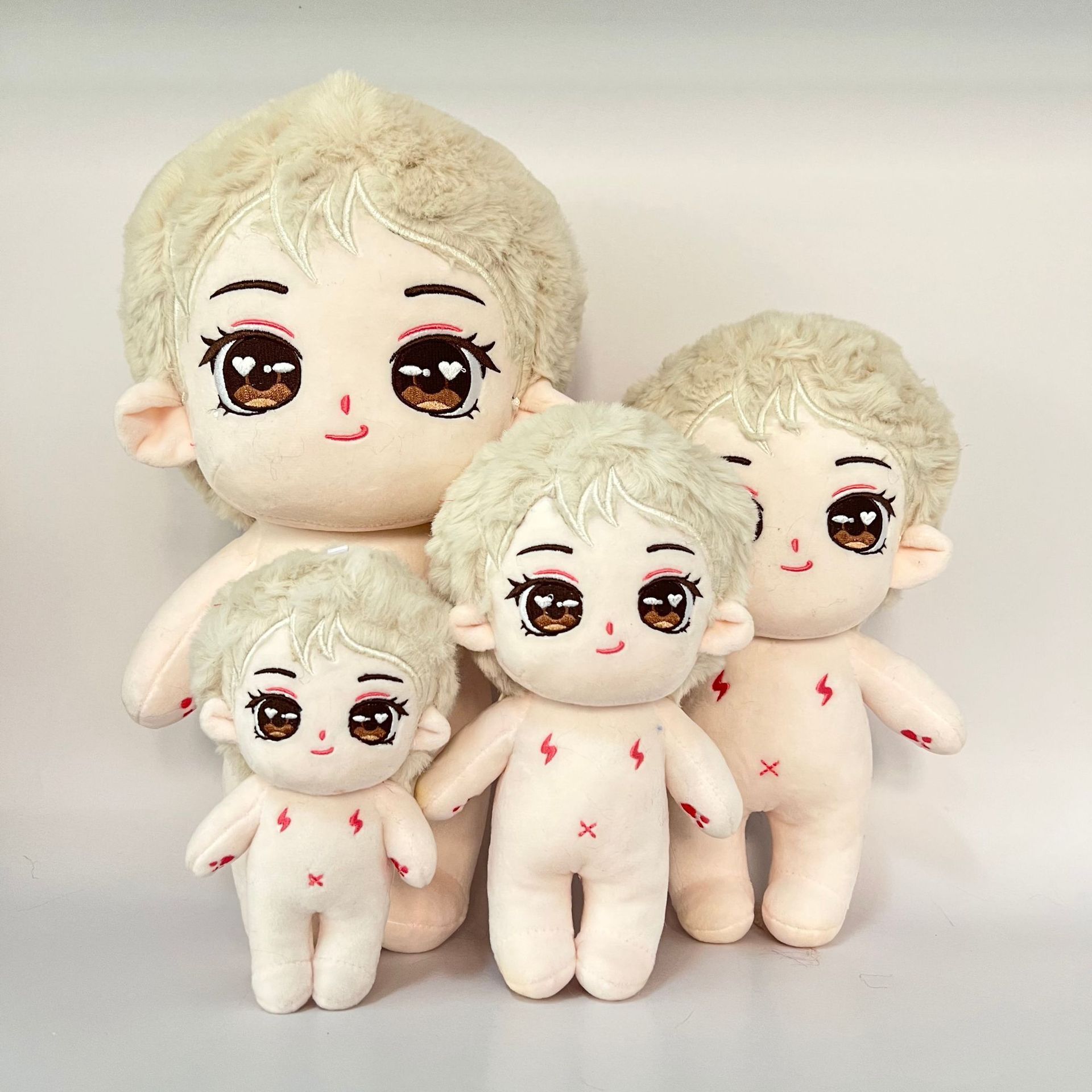 New Fashion Lovely Vertical Customized Small Plush Doll Naked Can Be Changed Into Clothes Kpop Plush Idol Doll