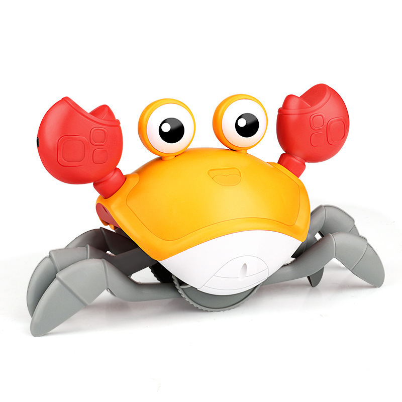 Wholesale Electric Walking Inductive Sensor Robot Crab Toy Outdoor Automatic Sensing Obstacles Crab Toy With Music And Light