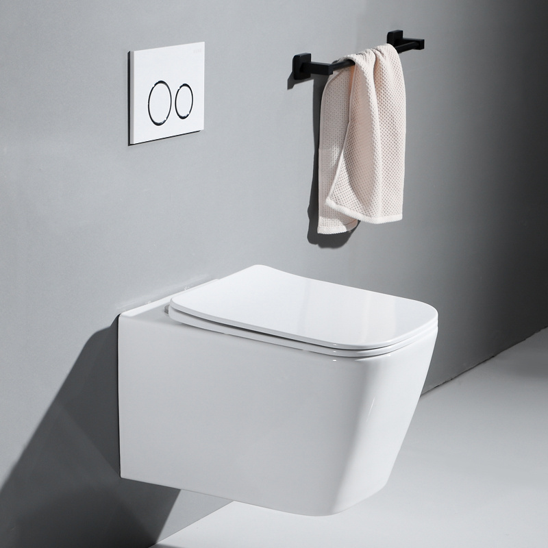 Europe Design Economic Modern Rimless Ceramic Wall Mounted Smart Toilet High Quality Sanitary Floating Toilet Wall Hung Toilet