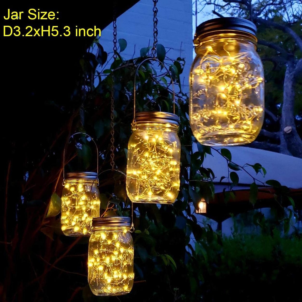 Hot Sale 30 LED Waterproof IP65 Christmas Solar Outdoor Hanging Mason Jar String Lights For Patio Party