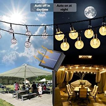 Outdoor Solar Lights Strings 7m 50 LED Waterproof Fairy Bubble Crystal Ball Light Decorative Globe string Lights