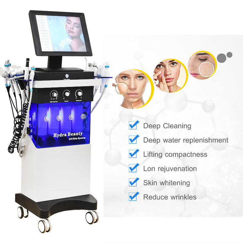 High Quality Water HydroFacial Machine Rf Skin Tightening Clean Blackhead Remover Oxygen Galvanic Hydra Beauty Facial Machine