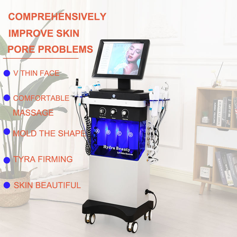 High Quality Water HydroFacial Machine Rf Skin Tightening Clean Blackhead Remover Oxygen Galvanic Hydra Beauty Facial Machine