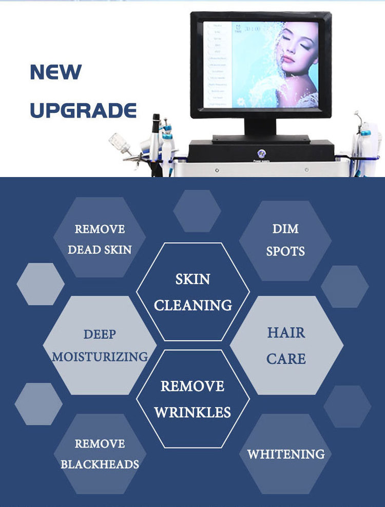 14 In 1 Hydro Microdermabrasion Oxygen Jet Aqua Facials Skin Care Cleaning Hydra Dermabrasion Hydrofacial Machine