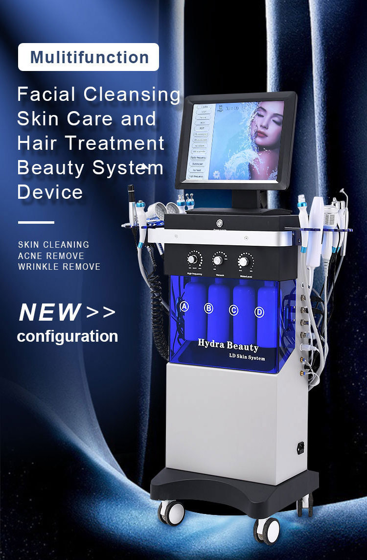 14 In 1 Hydro Microdermabrasion Oxygen Jet Aqua Facials Skin Care Cleaning Hydra Dermabrasion Hydrofacial Machine