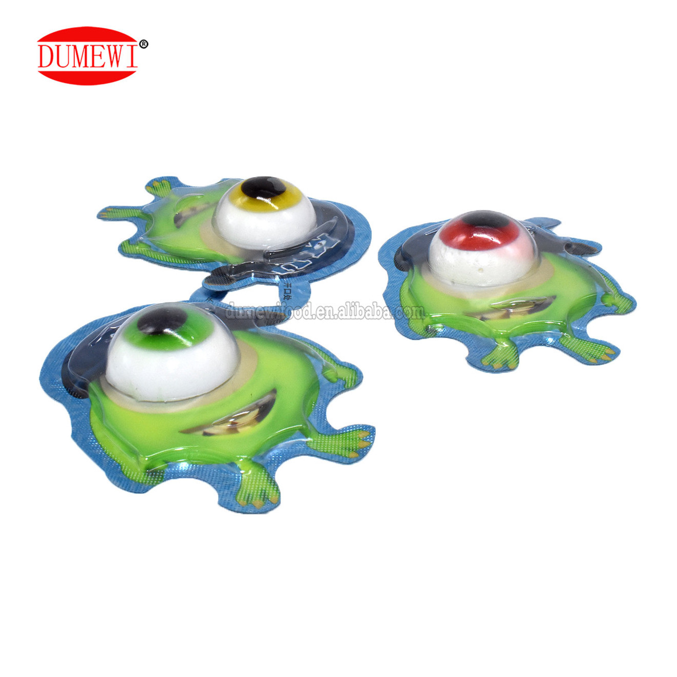 lovely one eye monster gummy candy Halloween candies and sweets 3D eyes shape gummy candy