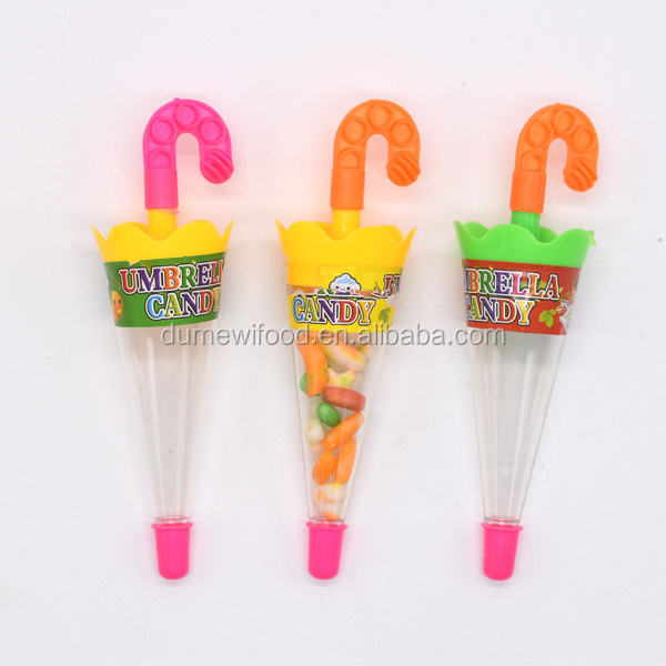 Wholesale Colorful Plastic Bottle Mini Umbrella Pressed Toy Candy