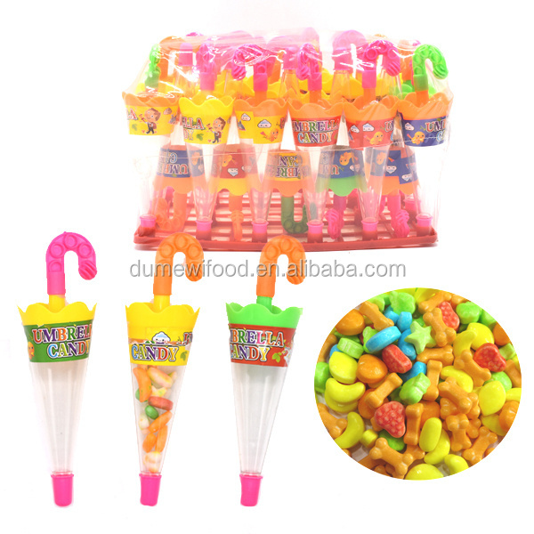 Wholesale Colorful Plastic Bottle Mini Umbrella Pressed Toy Candy