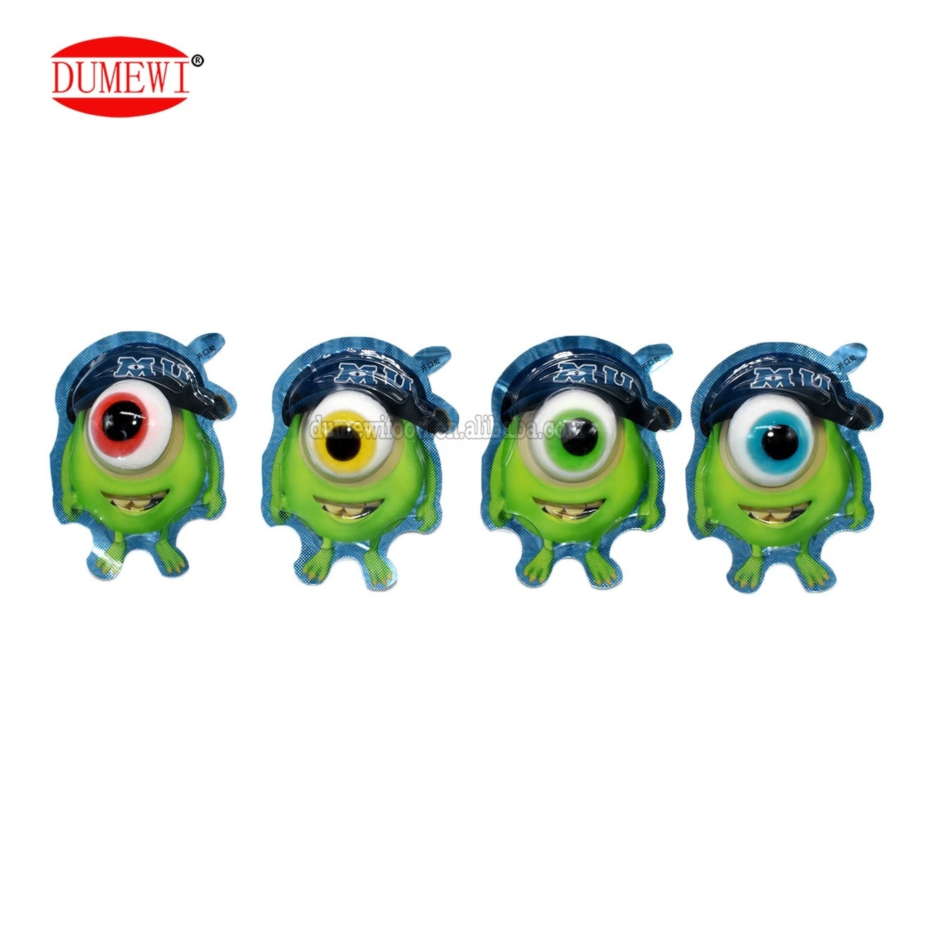 lovely one eye monster gummy candy Halloween candies and sweets 3D eyes shape gummy candy