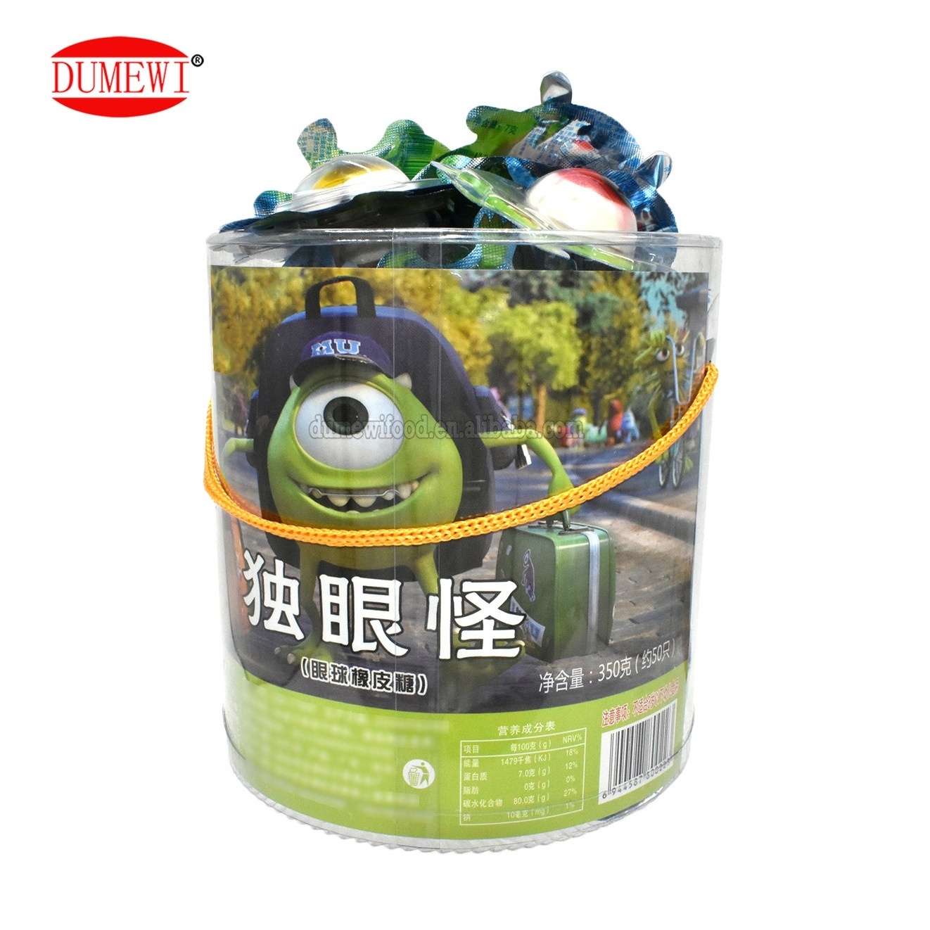 lovely one eye monster gummy candy Halloween candies and sweets 3D eyes shape gummy candy