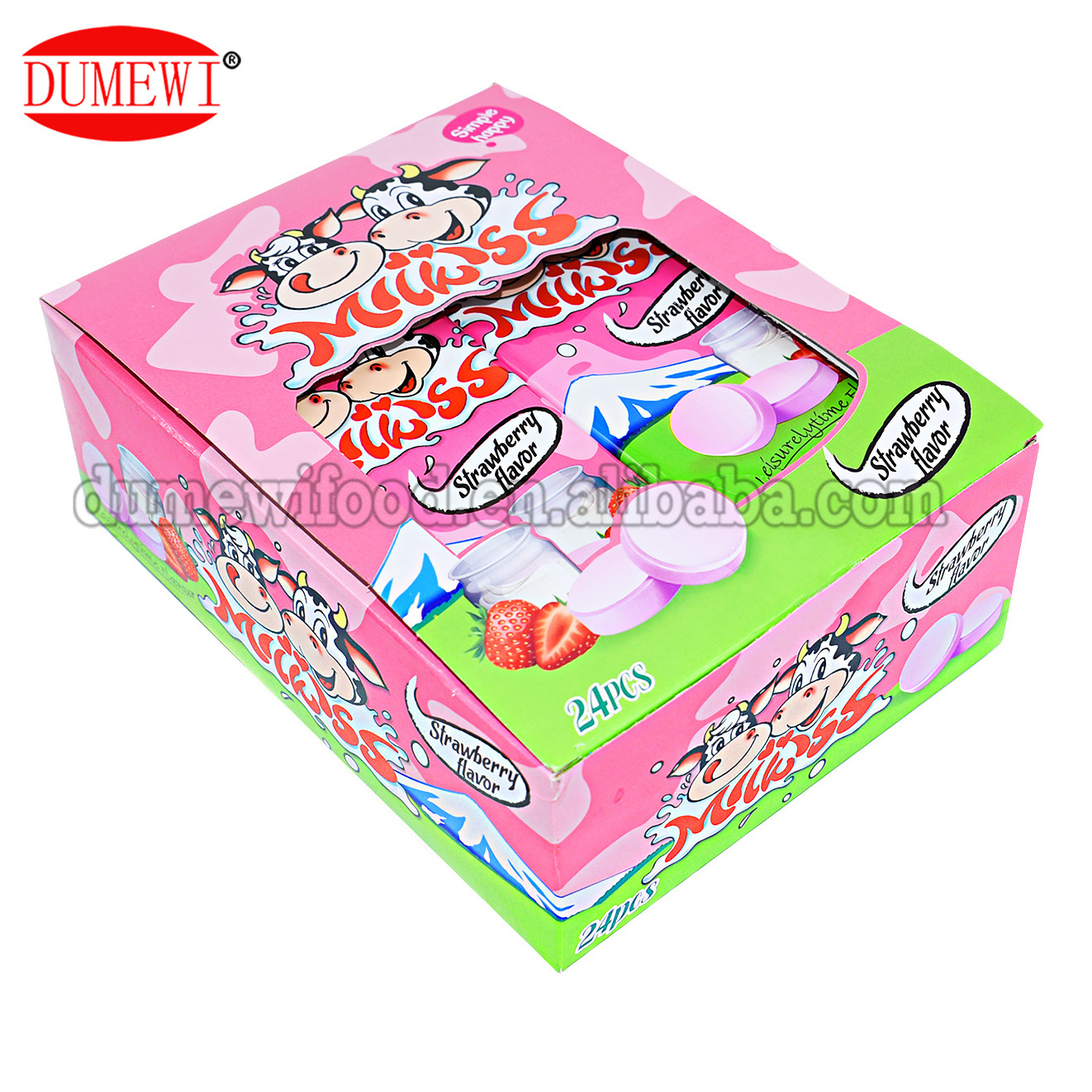 High Quality Milk Pressed Tablet Sugar Strawberry Flavor Pressed Candy Manufacturers Wholesale