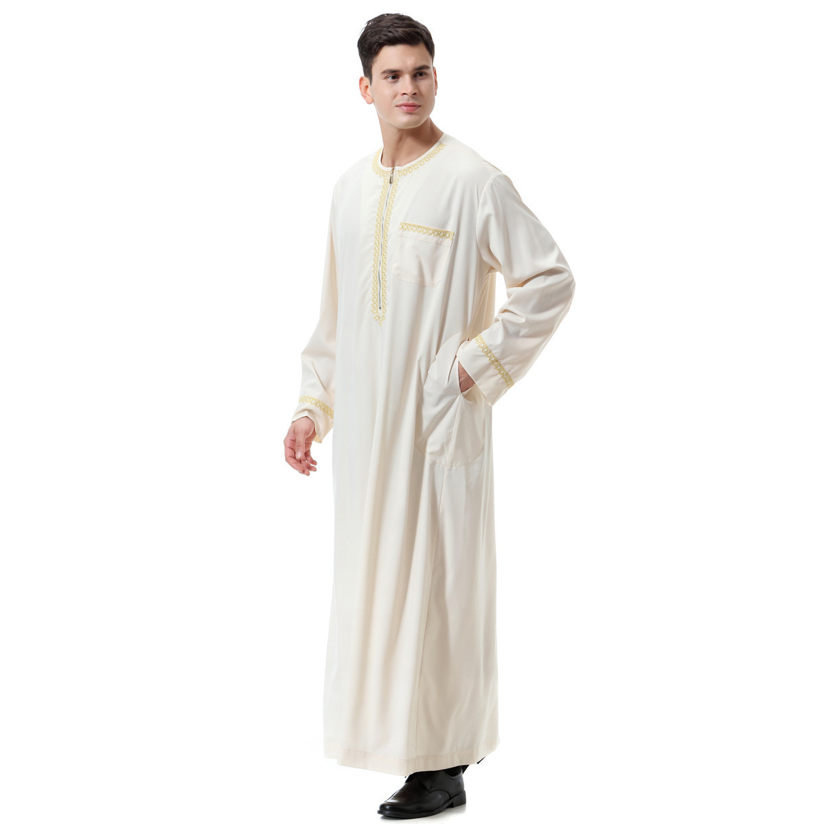 Hot Wholesalers Al Aseel Muslim Thobe for Men Islamic Prayers Modest Men Dubai Clothes Muslim Robe