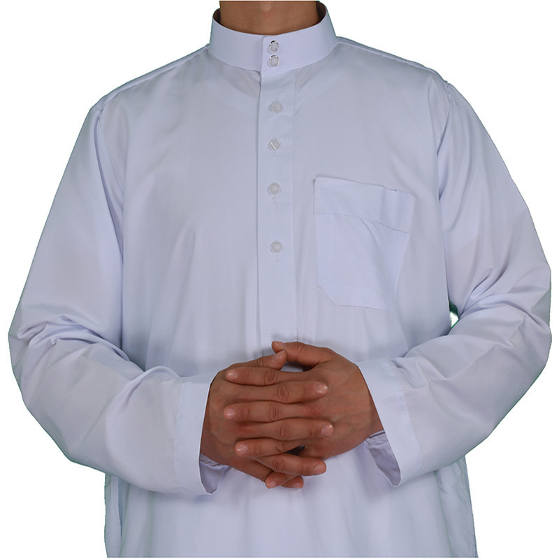 Wholesalers Cheap White Thobe Men Muslim Clothing Islamic Traditional Muslim Clothing for Men