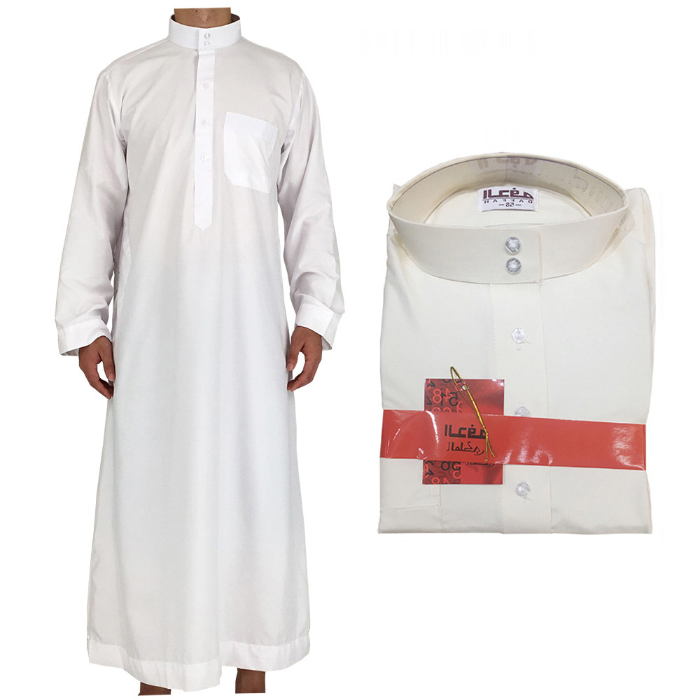 Wholesalers Cheap White Thobe Men Muslim Clothing Islamic Traditional Muslim Clothing for Men